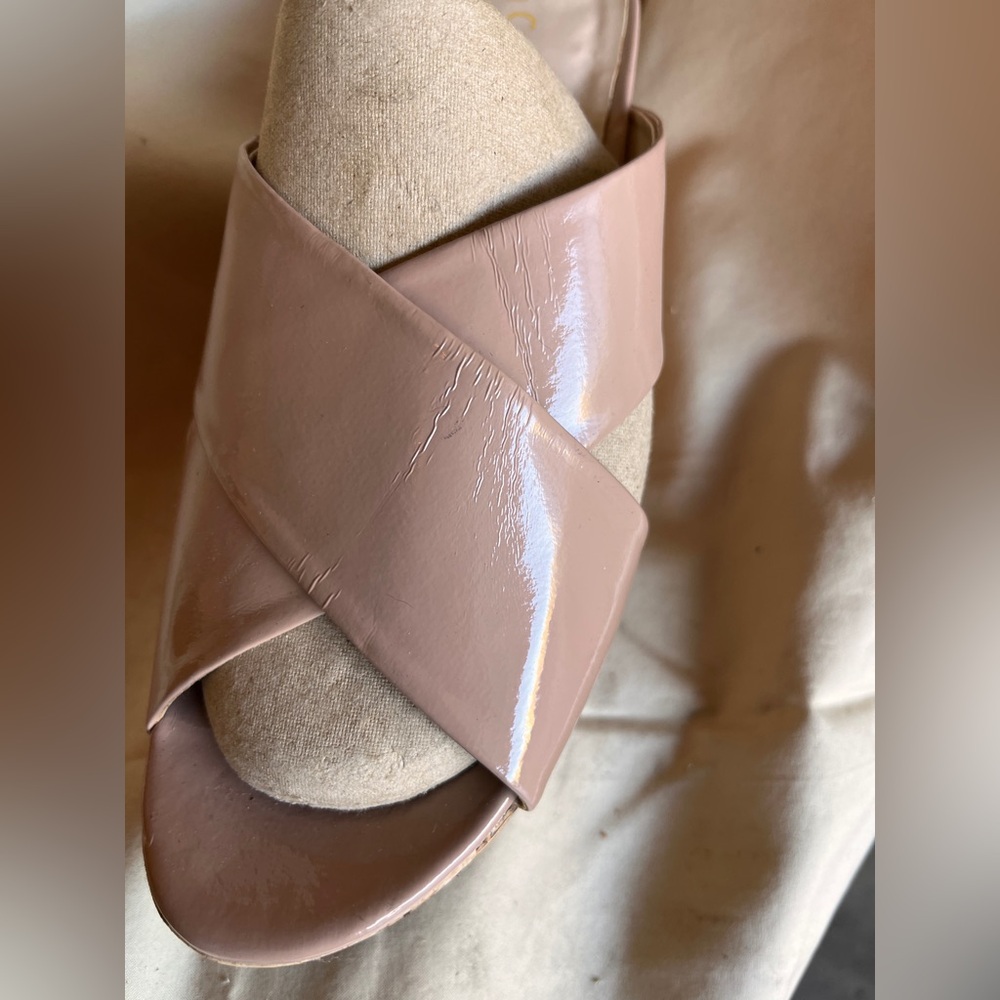 Super fun wedge heels. Nude color. New. - Picture 3 of 6